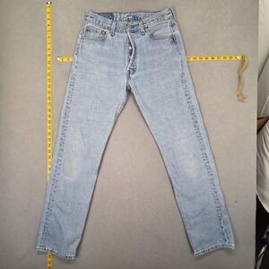 Vintage Levis 501 Jeans Womens Light Wash Button Fly USA 90s Fits 27x30